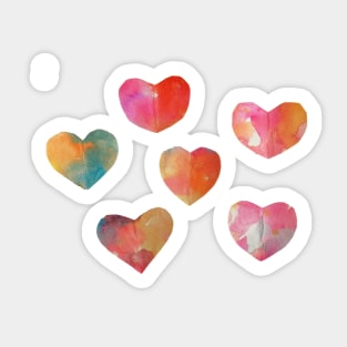 Watercolor hearts Sticker
